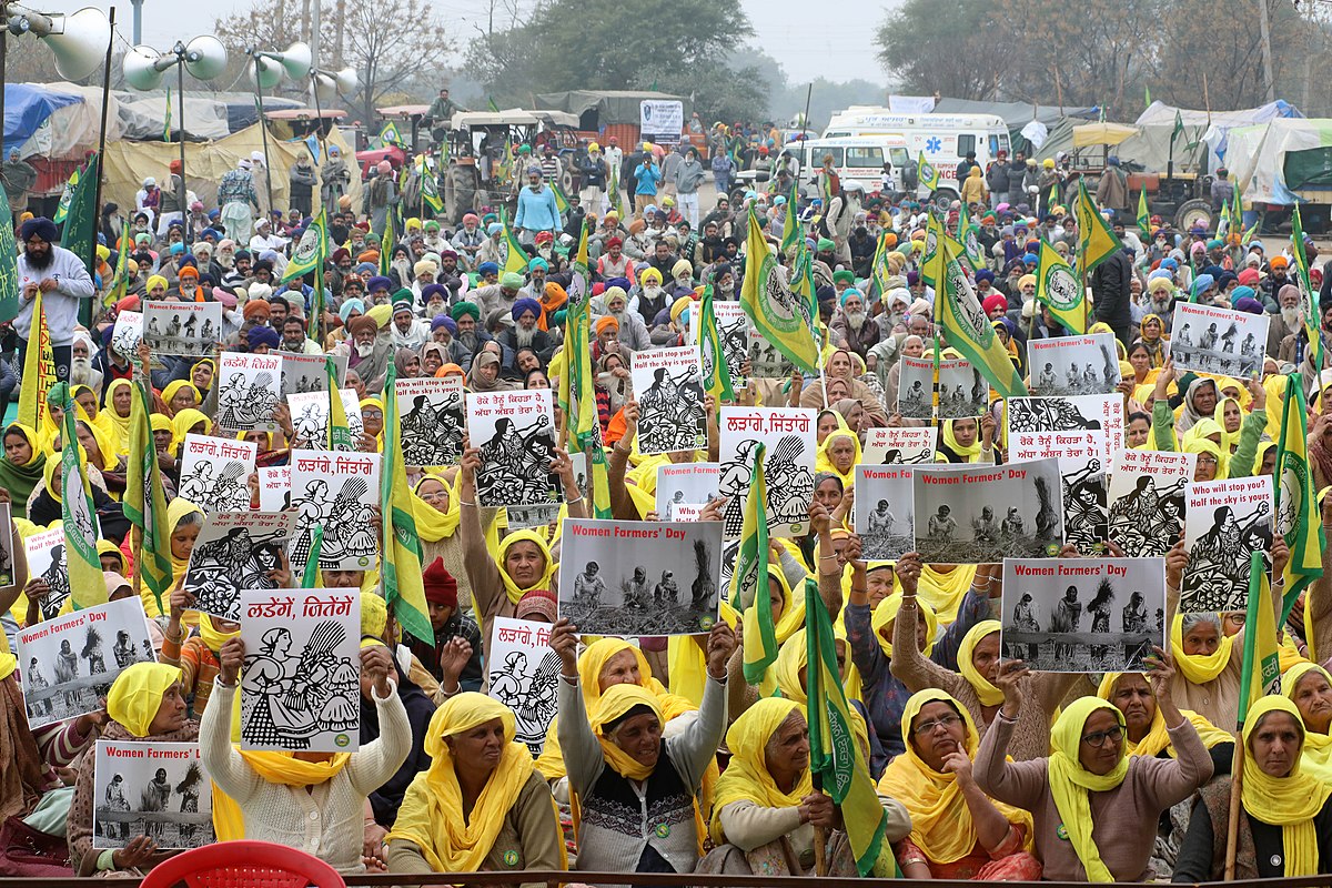 Indian farmers protest imagery 