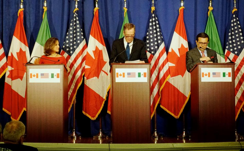 nafta ministers at podii